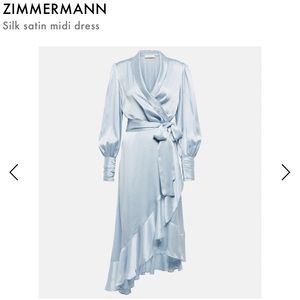 Zimmerman Silk Asymmetrical wrap dress size 3